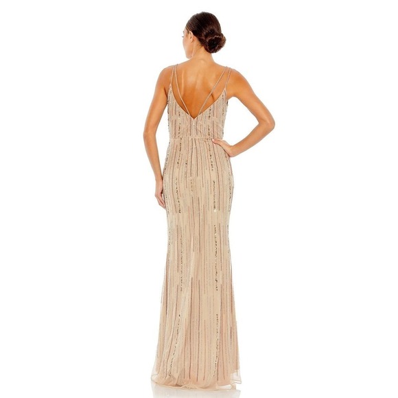 NWT MAC DUGGAL 10932 Dress in Nude size 4 Retail $598 - Picture 2 of 3